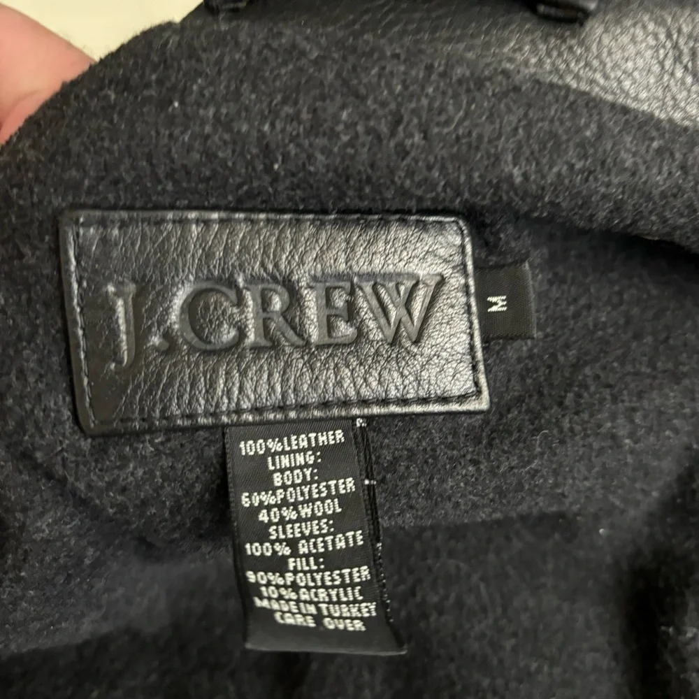 J. Crew Vintage Men’s Heavyweight Leather Jacket Black Size Medium